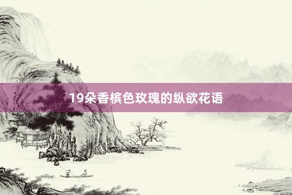19朵香槟色玫瑰的纵欲花语